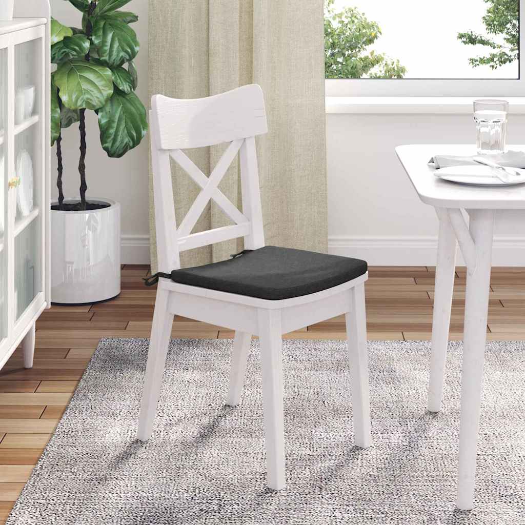 Sėdynių pagalvėlės 4 pcs Tamsiai pilka 40 x 40 x 3 cm