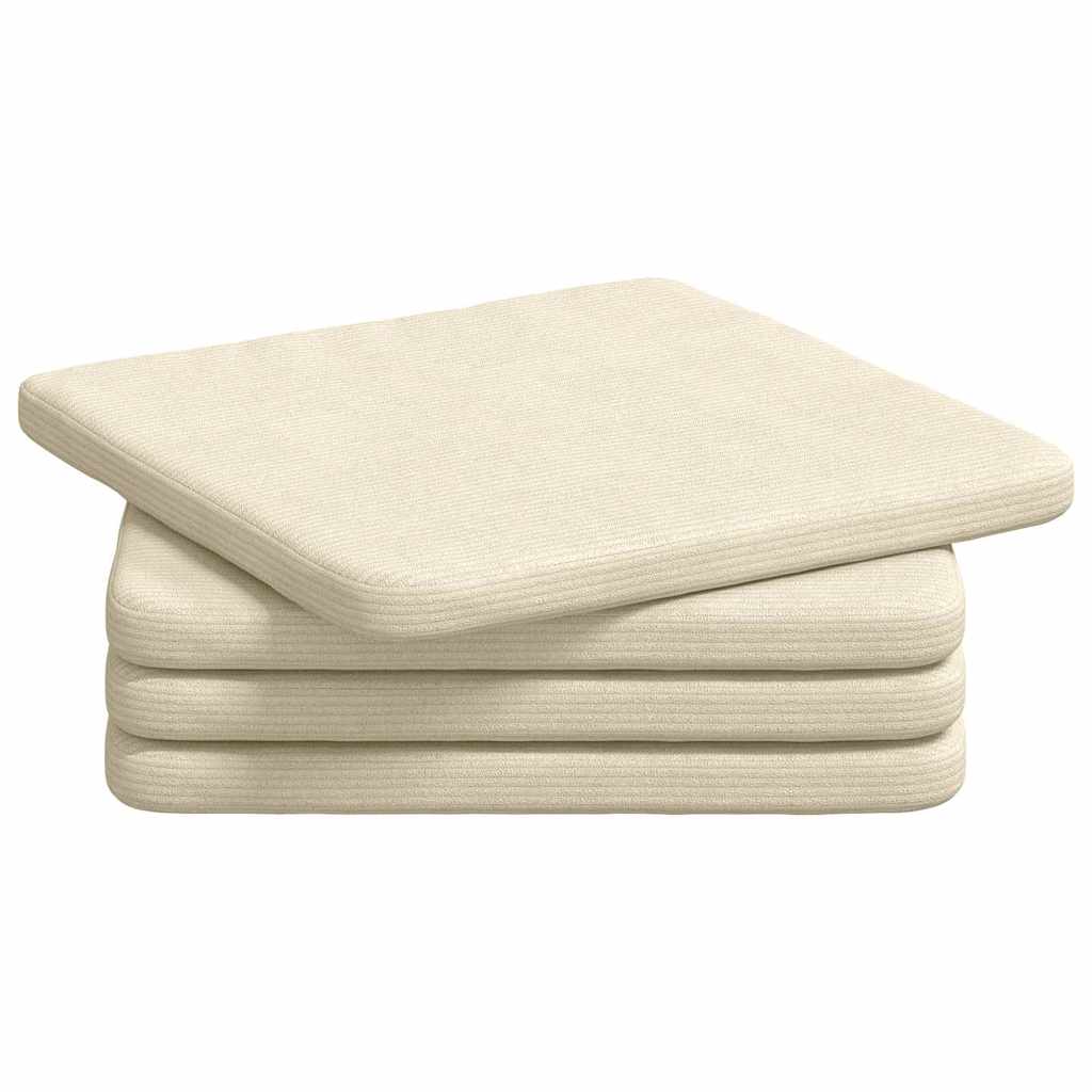 Sėdynių pagalvėlės 4 pcs Kreminė 40 x 40 x 3 cm