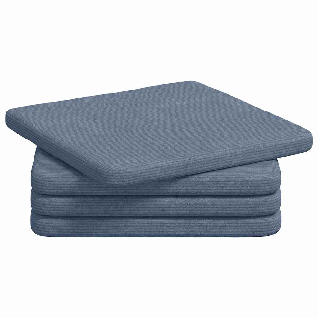 Sėdynių pagalvėlės 4 pcs Mėlyna 40 x 40 x 3 cm