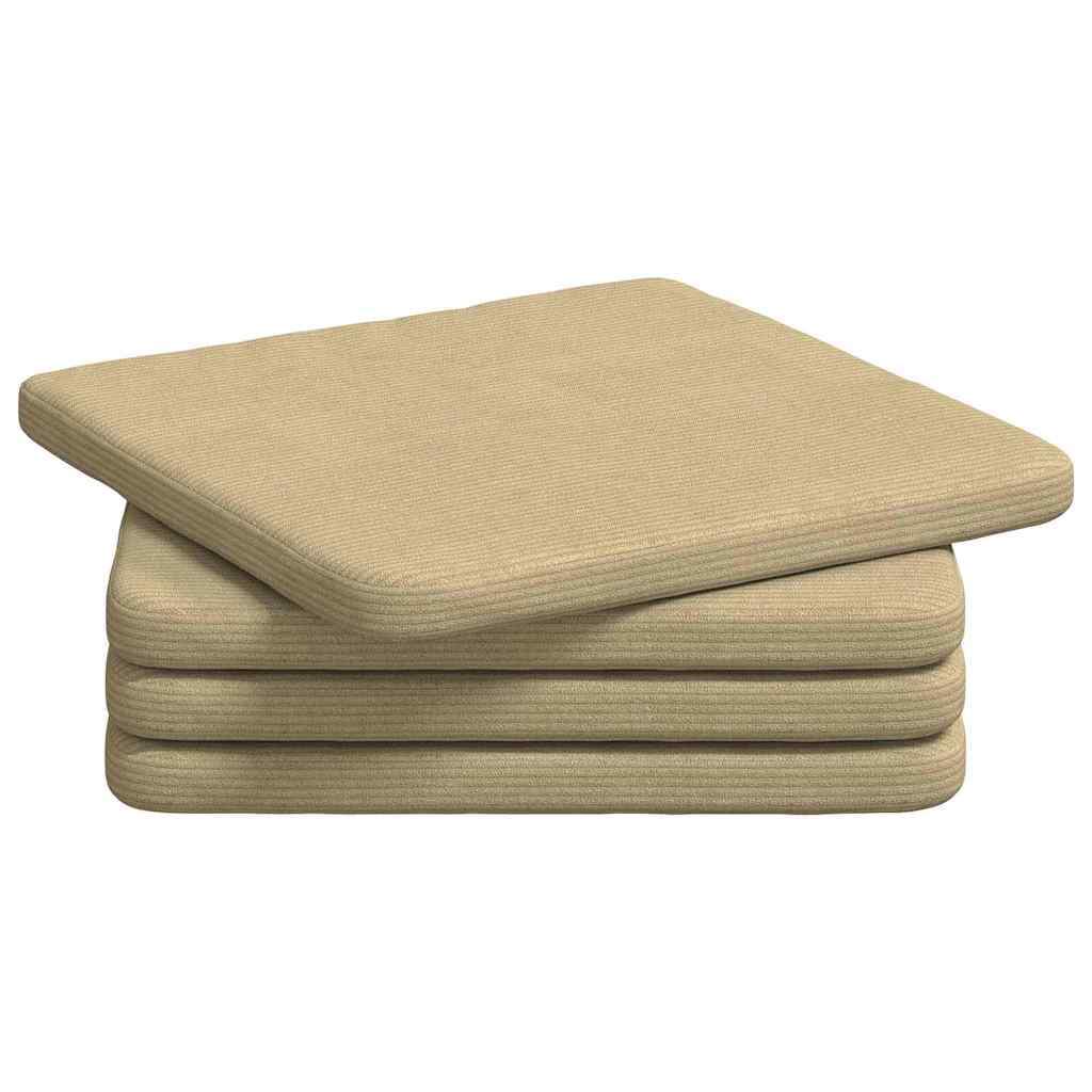Sėdynių pagalvėlės 4 pcs Pilkai žalia 40 x 40 x 3 cm