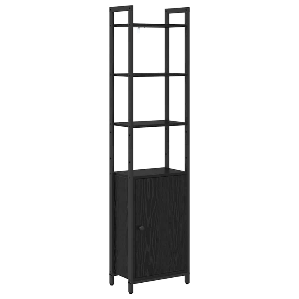Grāmatu plaukts Melns ozols 40 x 24 x 161 cm Konstruētā koksne