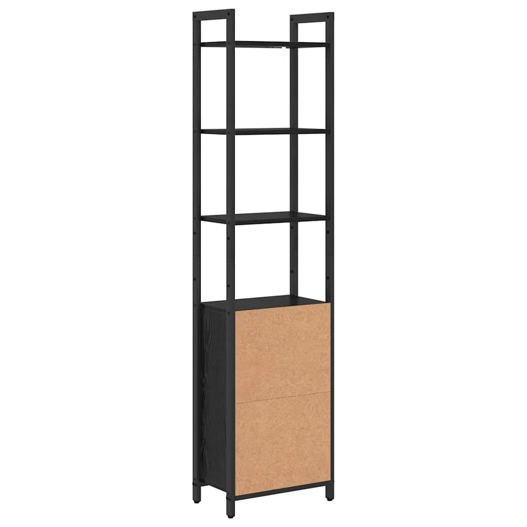 Grāmatu plaukts Melns ozols 40 x 24 x 161 cm Konstruētā koksne