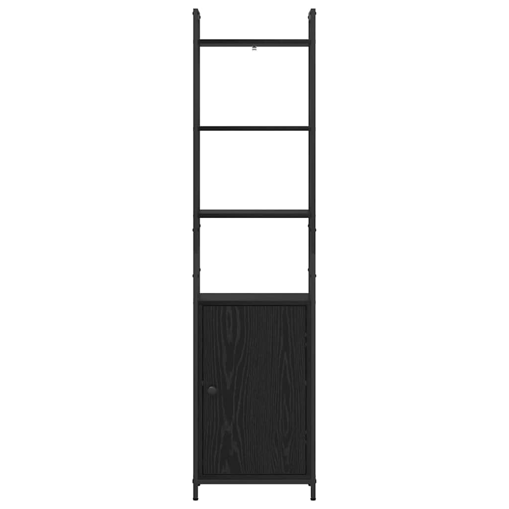 Grāmatu plaukts Melns ozols 40 x 24 x 161 cm Konstruētā koksne