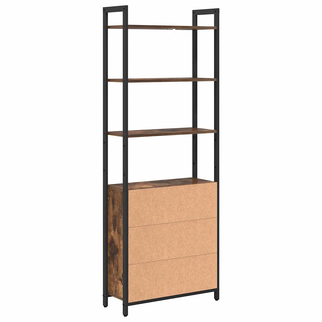 Grāmatu skapis Kūpināts ozols 60 x 24 x 161 cm Apstrādāta koksne