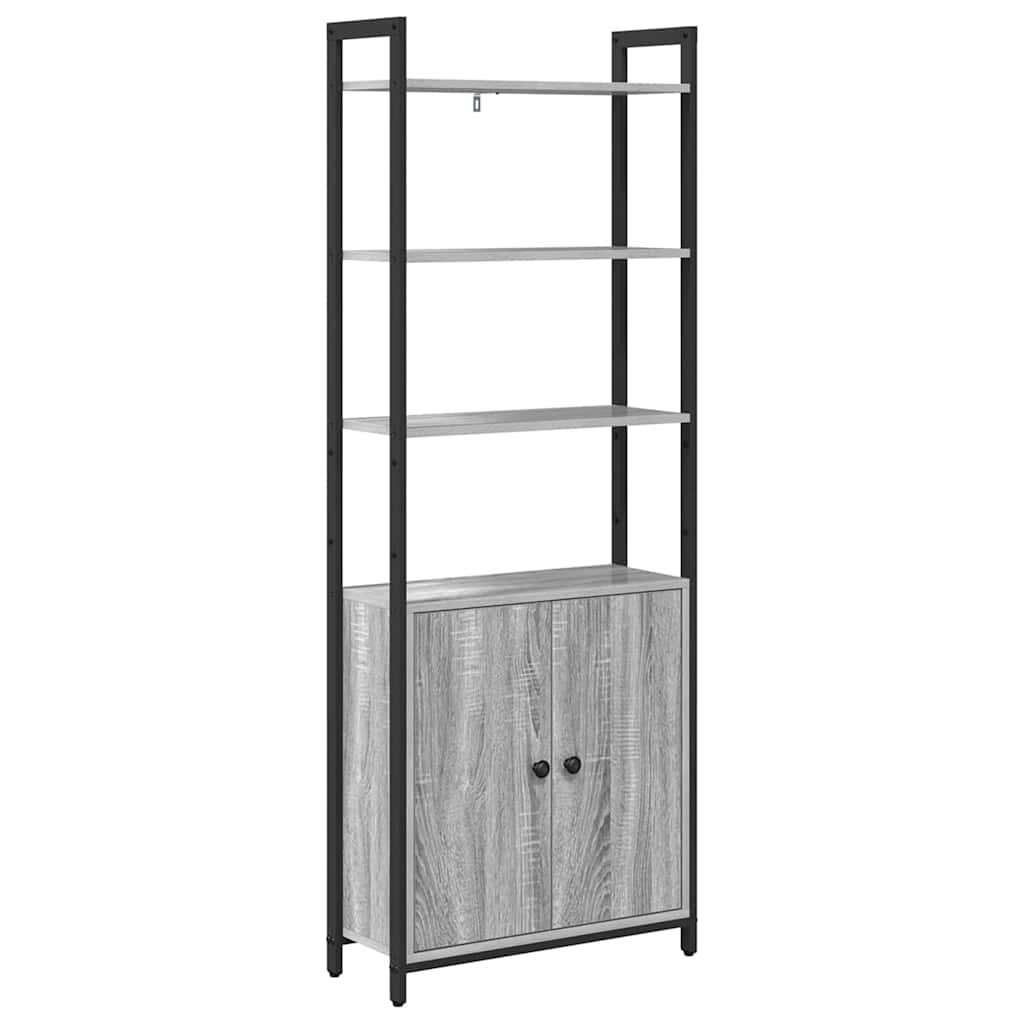 Grāmatu plaukts Pelēks Sonoma 60 x 24 x 161 cm Konstruētā koksne