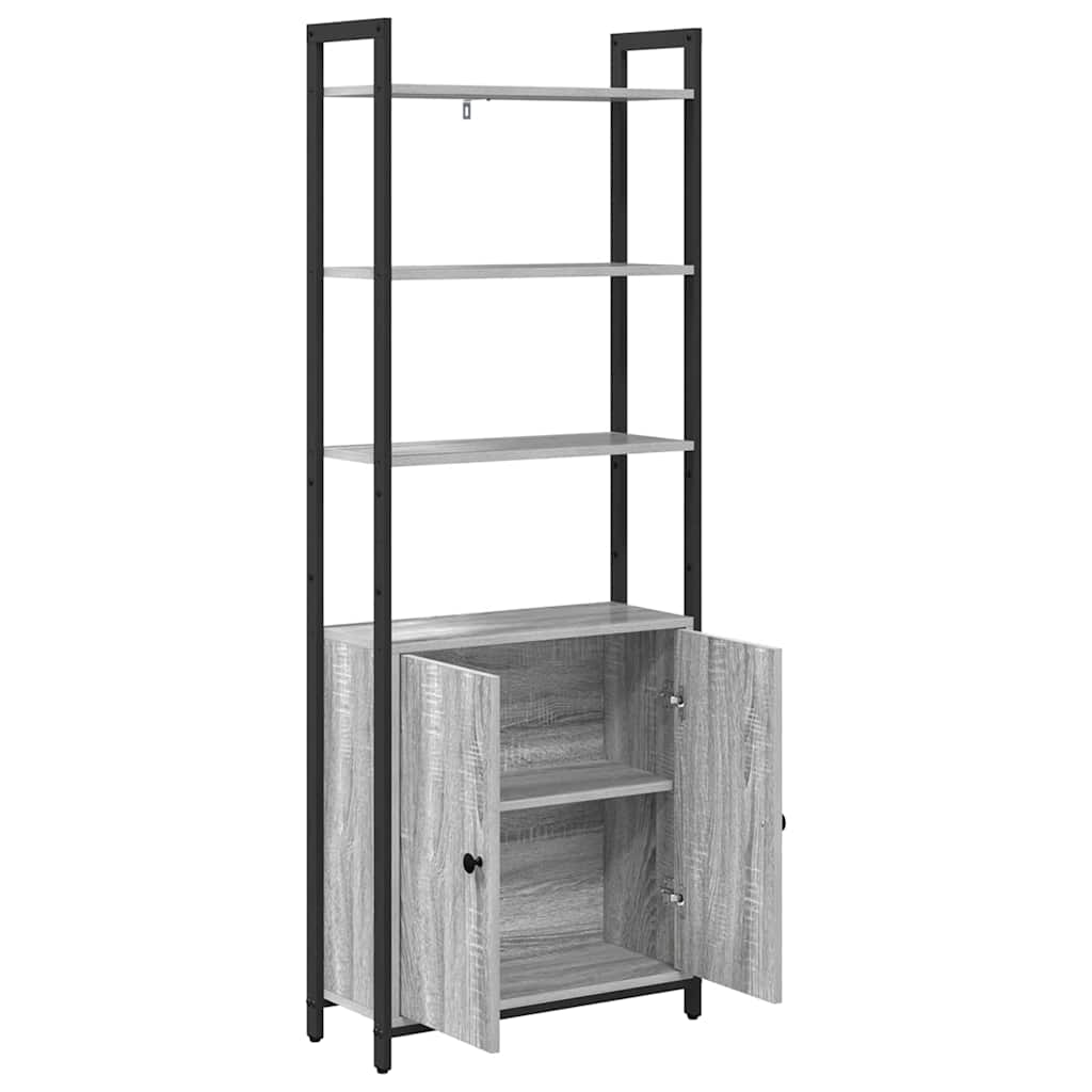 Grāmatu plaukts Pelēks Sonoma 60 x 24 x 161 cm Konstruētā koksne
