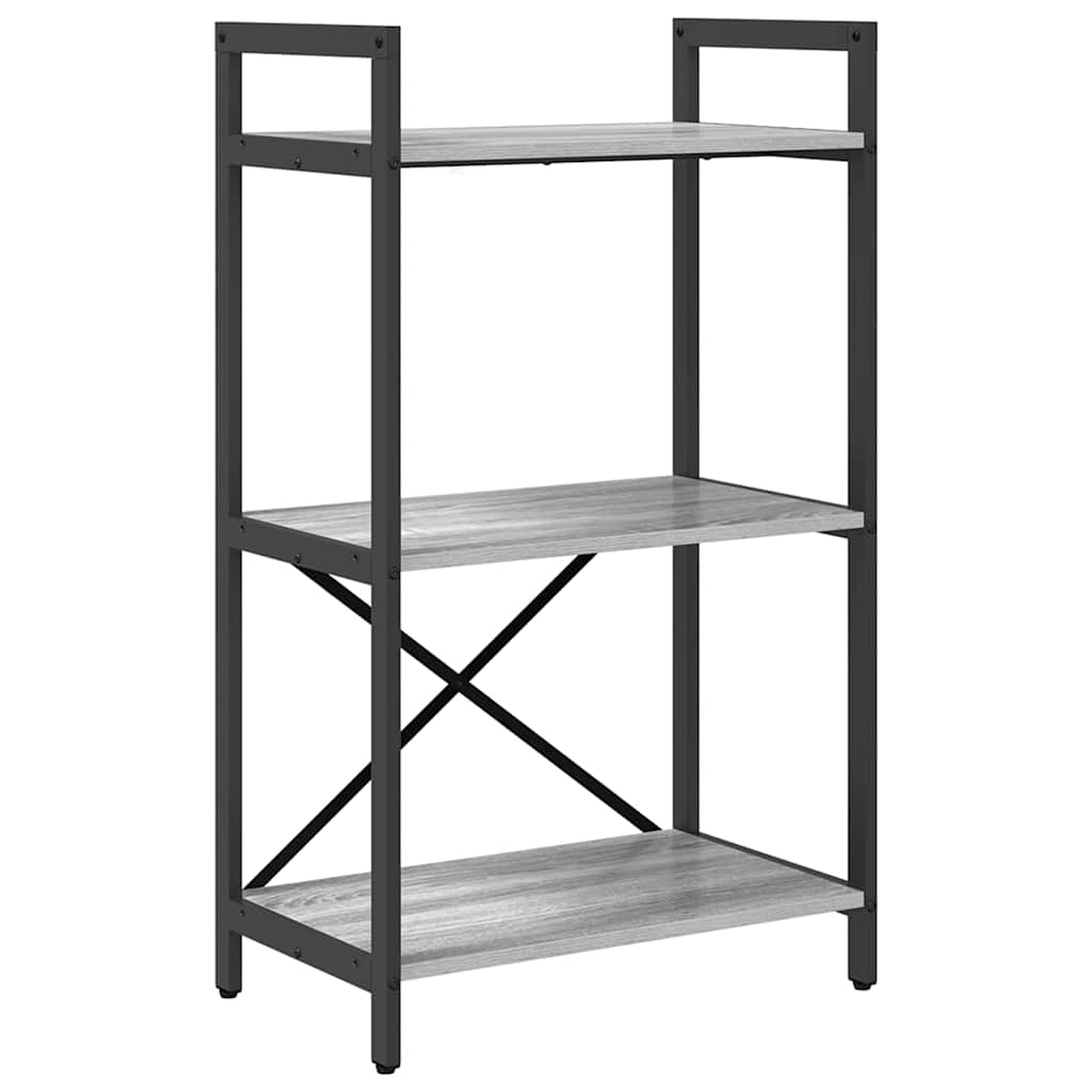 Grāmatu plaukts Pelēks Sonoma 56 x 34 x 96 cm Apstrādāta koksne
