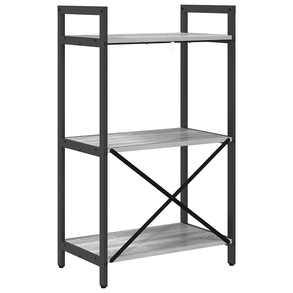 Grāmatu plaukts Pelēks Sonoma 56 x 34 x 96 cm Apstrādāta koksne