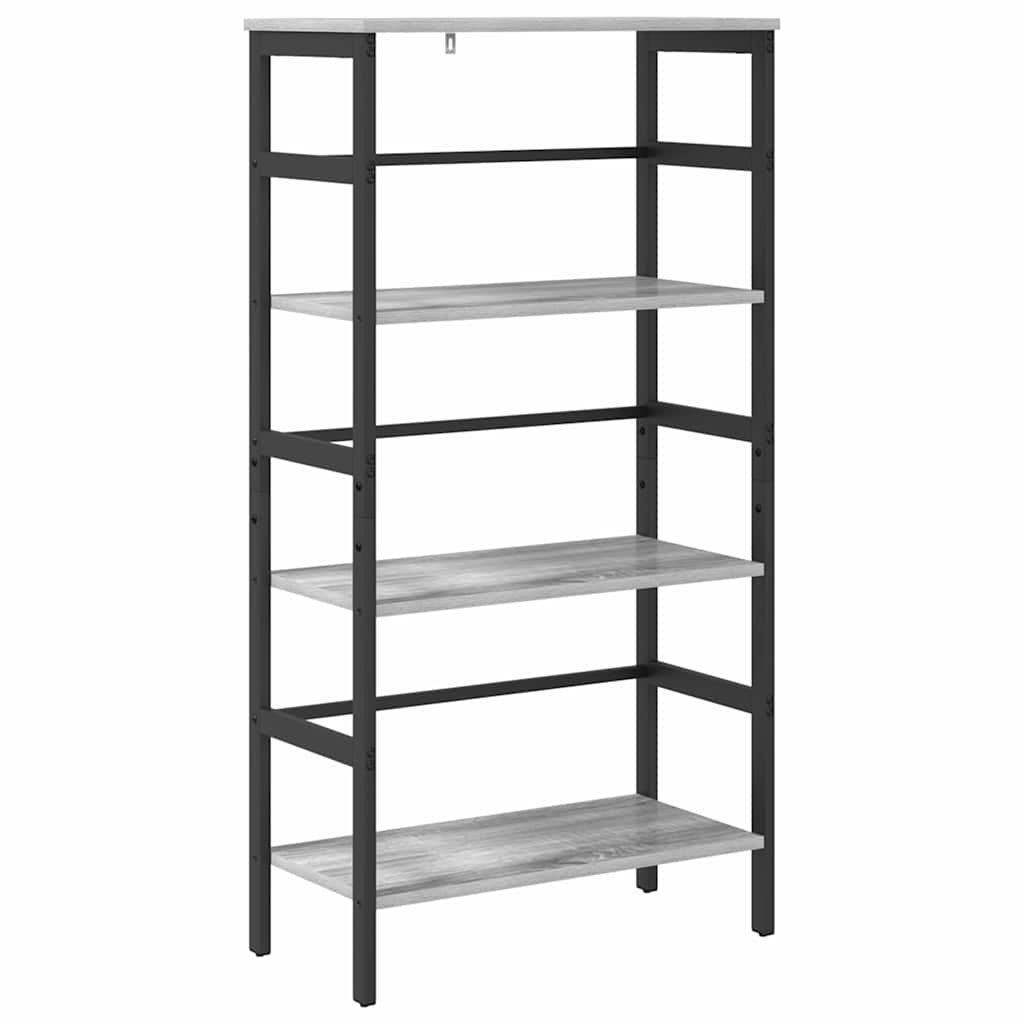 Bookcase Gray Sonoma 60 x 29.5 x 115 cm Engineered Wood