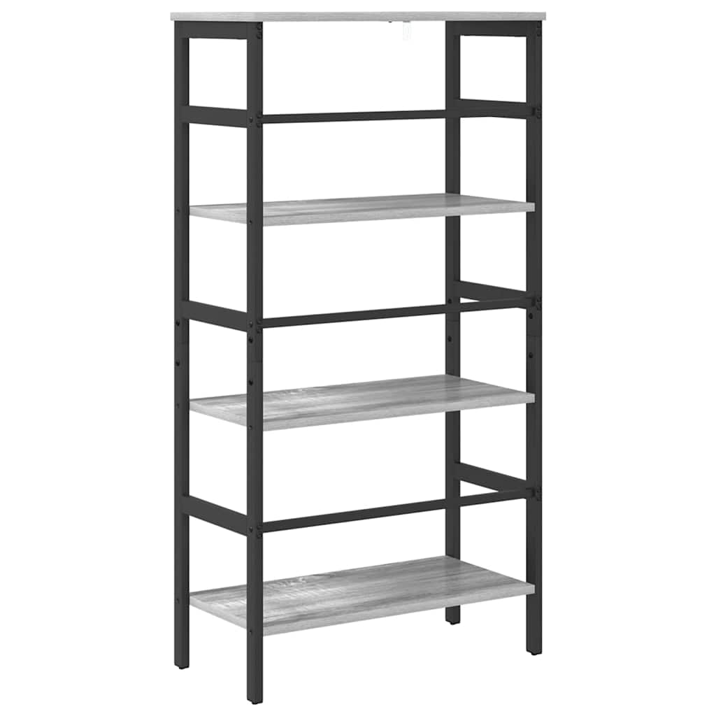 Bookcase Gray Sonoma 60 x 29.5 x 115 cm Engineered Wood
