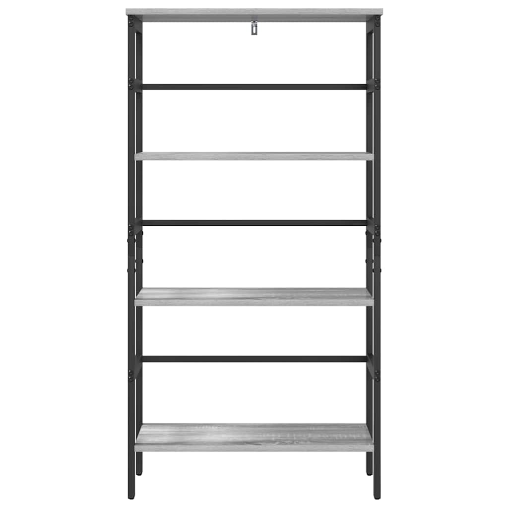 Bookcase Gray Sonoma 60 x 29.5 x 115 cm Engineered Wood