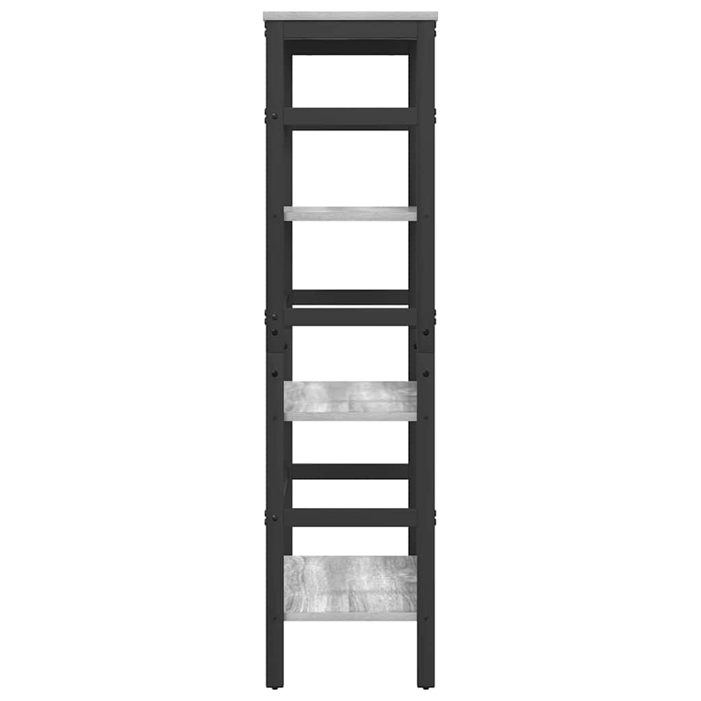 Bookcase Gray Sonoma 60 x 29.5 x 115 cm Engineered Wood
