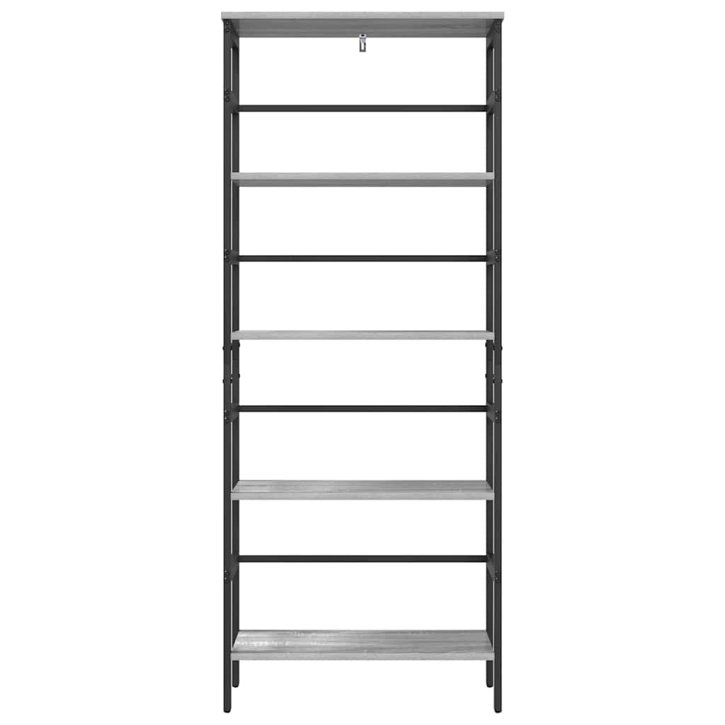Bookcase Gray Sonoma 60 x 29.5 x 149 cm Engineered Wood
