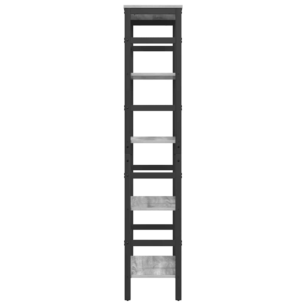 Bookcase Gray Sonoma 60 x 29.5 x 149 cm Engineered Wood