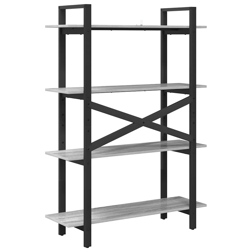 Grāmatu plaukts Pelēks Sonoma 100 x 33,5 x 140 cm