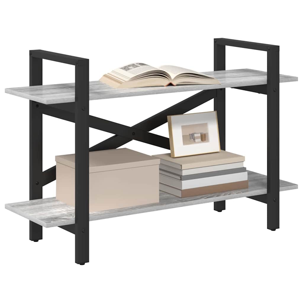 Bookcase Gray Sonoma 100 x 33.5 x 64 cm Engineered Wood