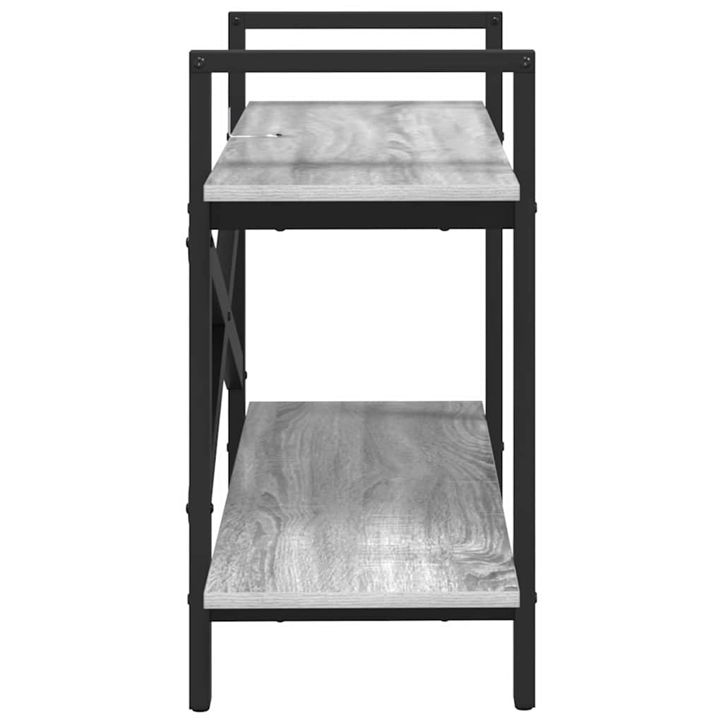 Bookcase Gray Sonoma 100 x 33.5 x 64 cm Engineered Wood