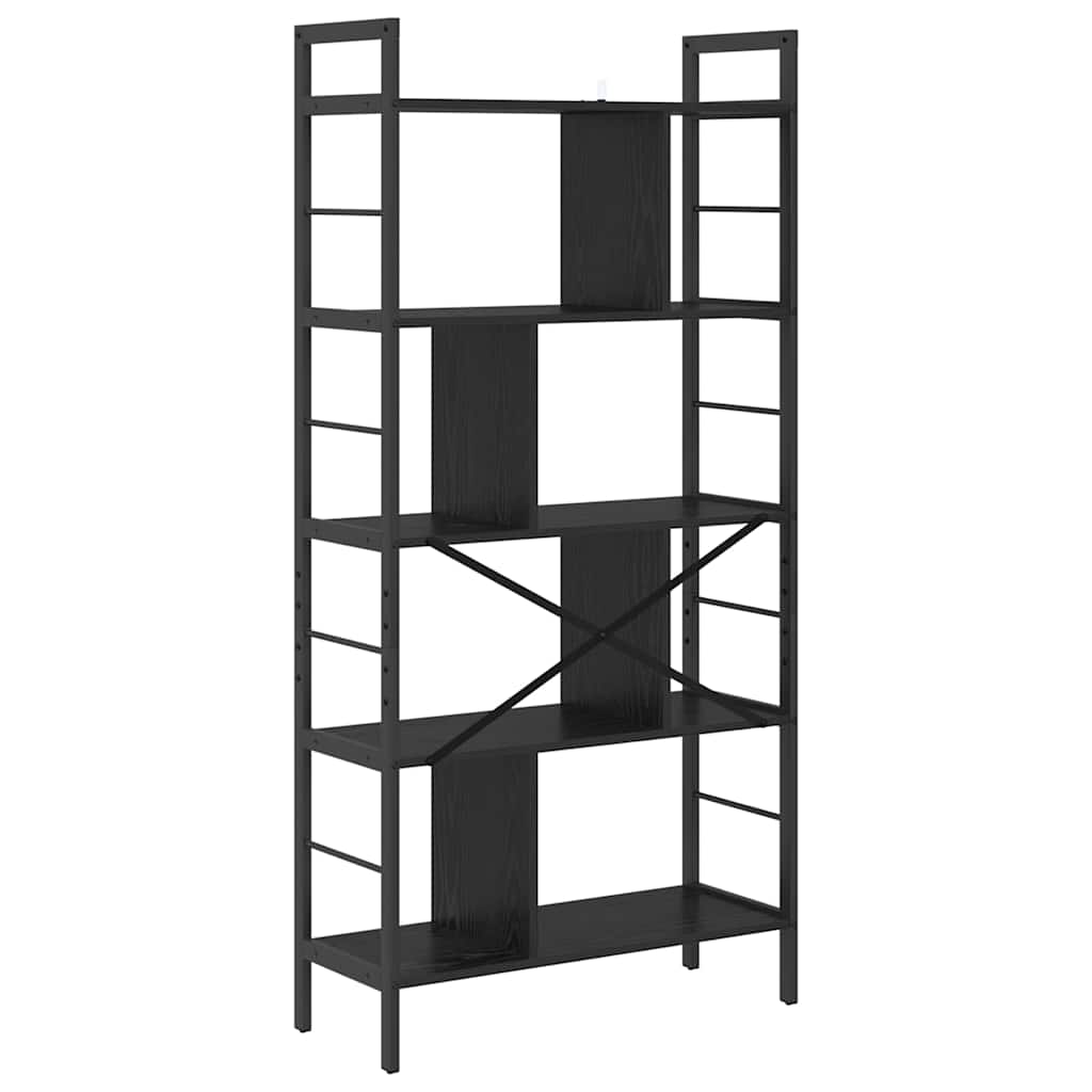 Grāmatu plaukts Melnā ozola 75 x 30 x 156 cm Apstrādāta koksne