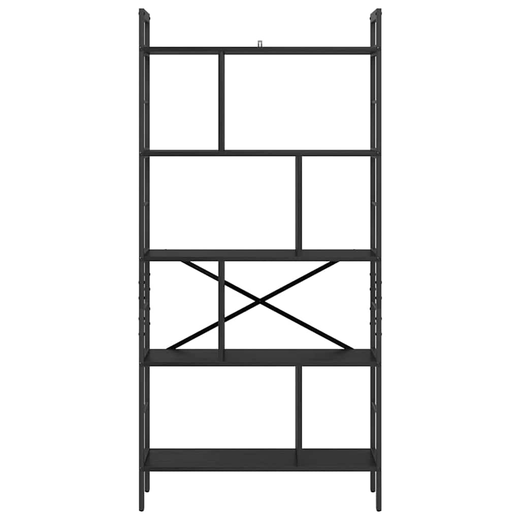 Grāmatu plaukts Melnā ozola 75 x 30 x 156 cm Apstrādāta koksne