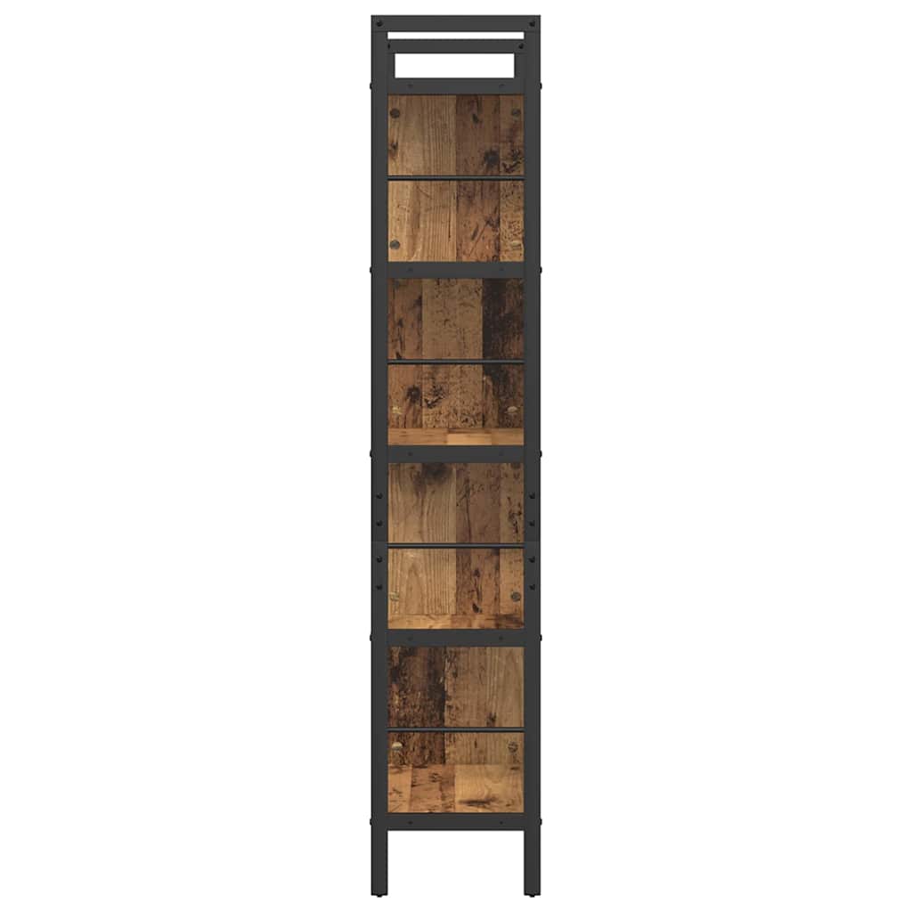 Grāmatu plaukts, antīka masīvkoks 75 x 30 x 156 cm Apstrādāts koks