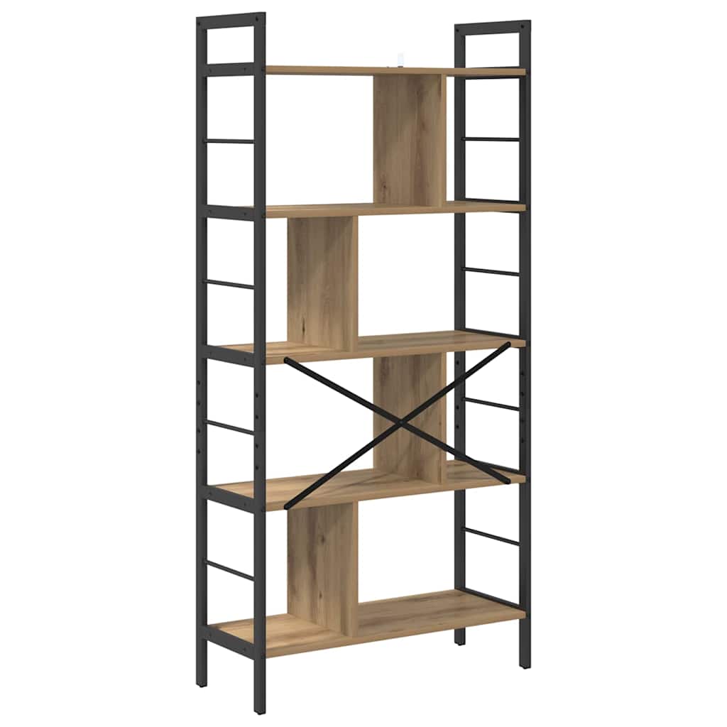Bookcase Craftsman Oak 75 x 30 x 156 cm