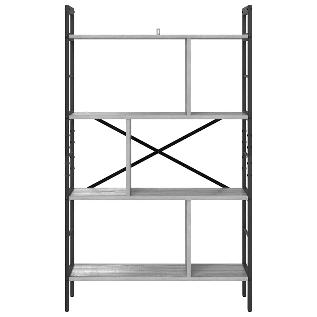 Bookcase Gray Sonoma 75 x 30 x 123.5 cm Engineered Wood