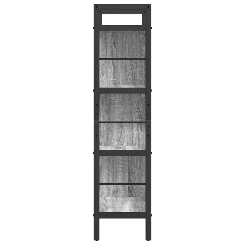 Bookcase Gray Sonoma 75 x 30 x 123.5 cm Engineered Wood