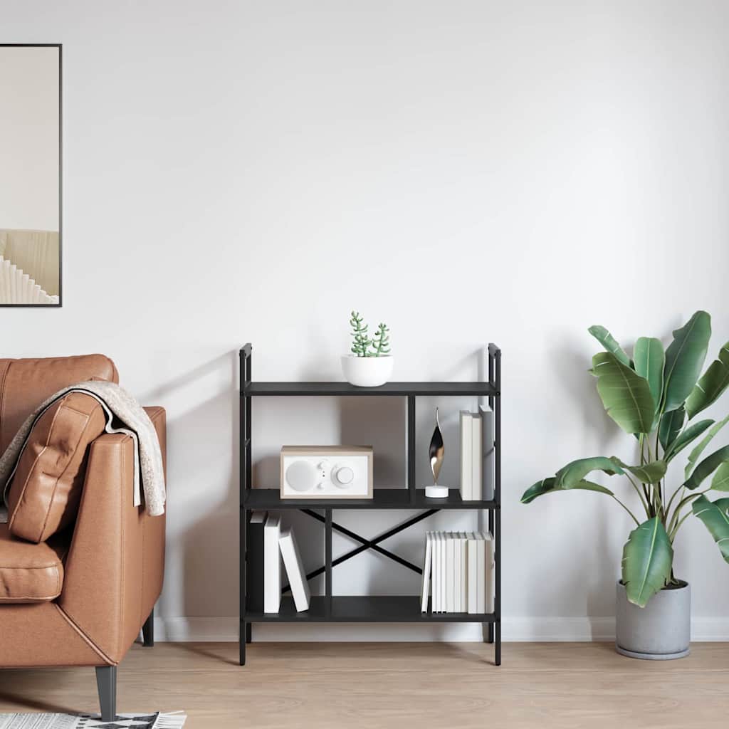Grāmatu plaukts Melns ozols 75 x 30 x 91 cm Apstrādāta koksne