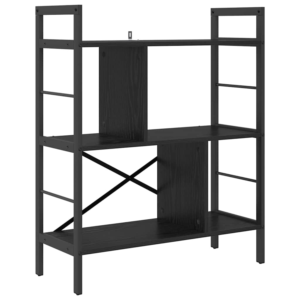 Grāmatu plaukts Melns ozols 75 x 30 x 91 cm Apstrādāta koksne