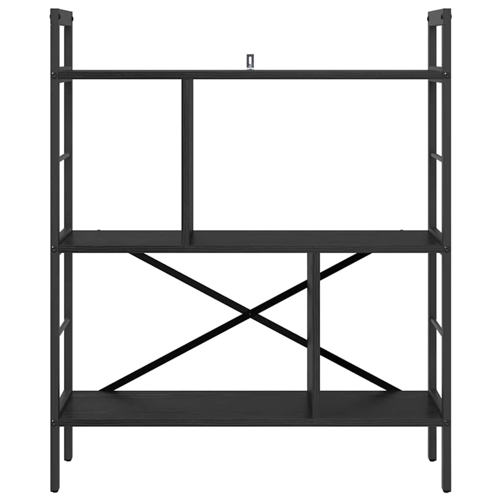 Grāmatu plaukts Melns ozols 75 x 30 x 91 cm Apstrādāta koksne
