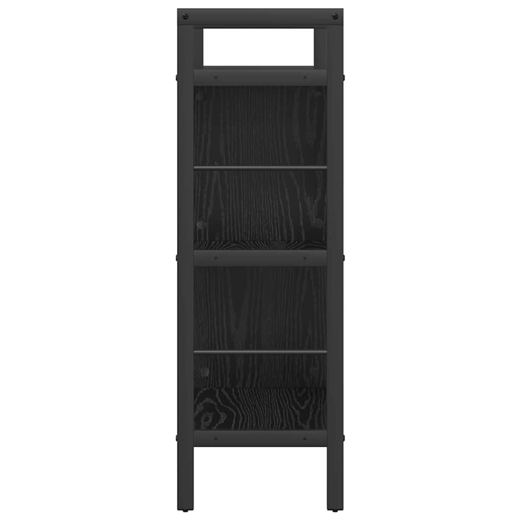 Grāmatu plaukts Melns ozols 75 x 30 x 91 cm Apstrādāta koksne