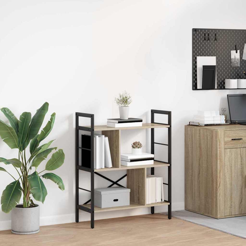 Bookcase Sonoma Oak 75 x 30 x 91 cm Engineered Wood