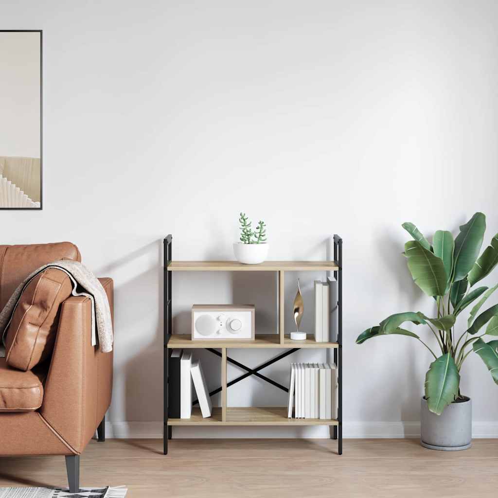 Bookcase Sonoma Oak 75 x 30 x 91 cm Engineered Wood
