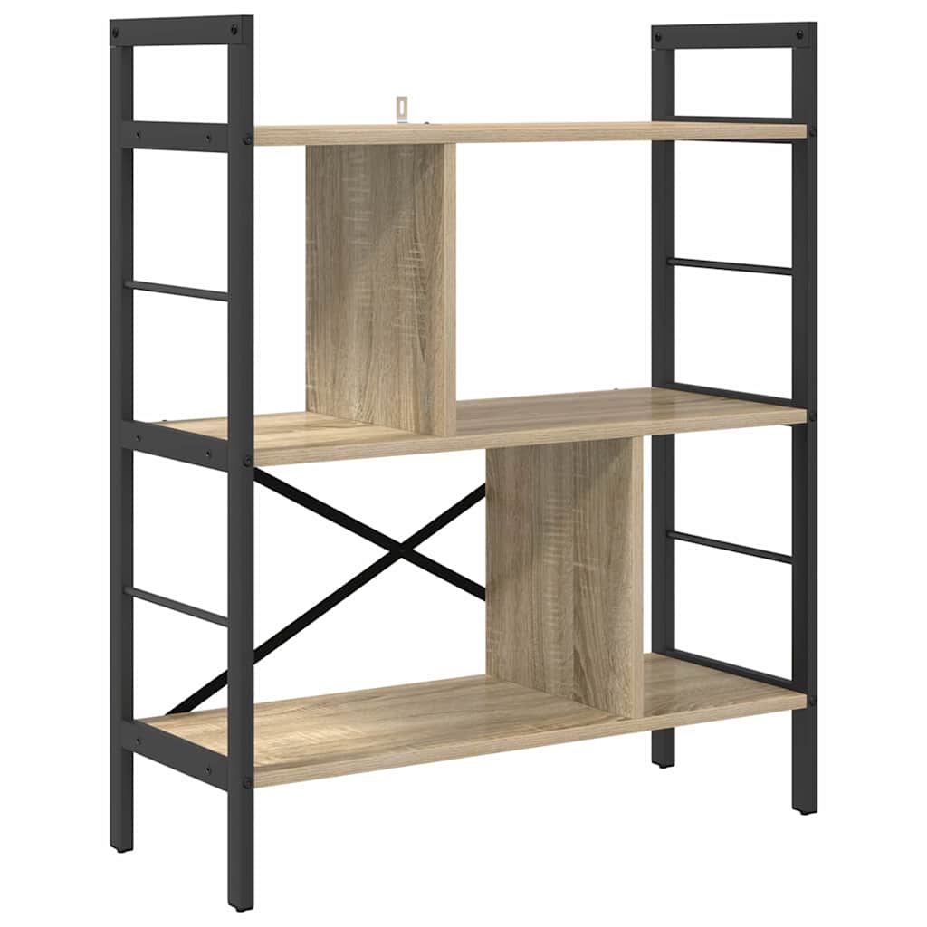 Bookcase Sonoma Oak 75 x 30 x 91 cm Engineered Wood