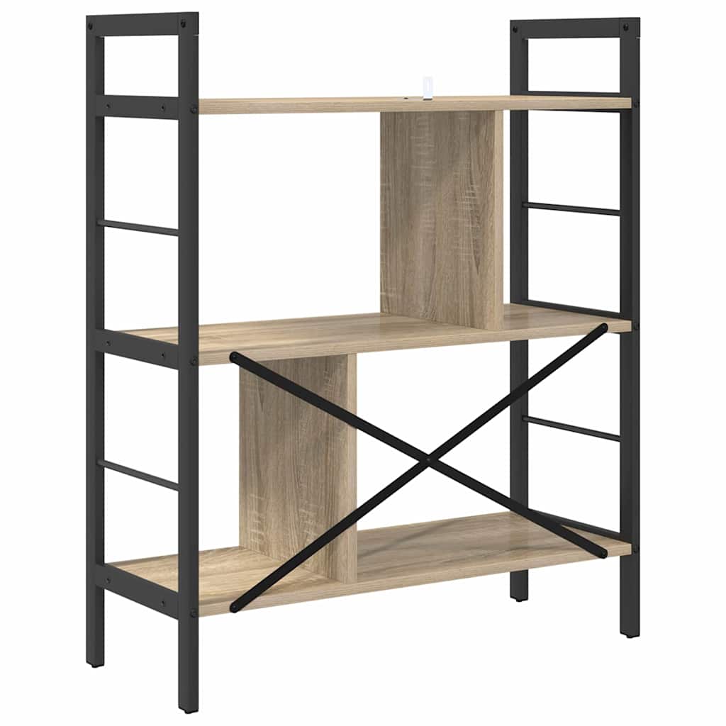 Bookcase Sonoma Oak 75 x 30 x 91 cm Engineered Wood