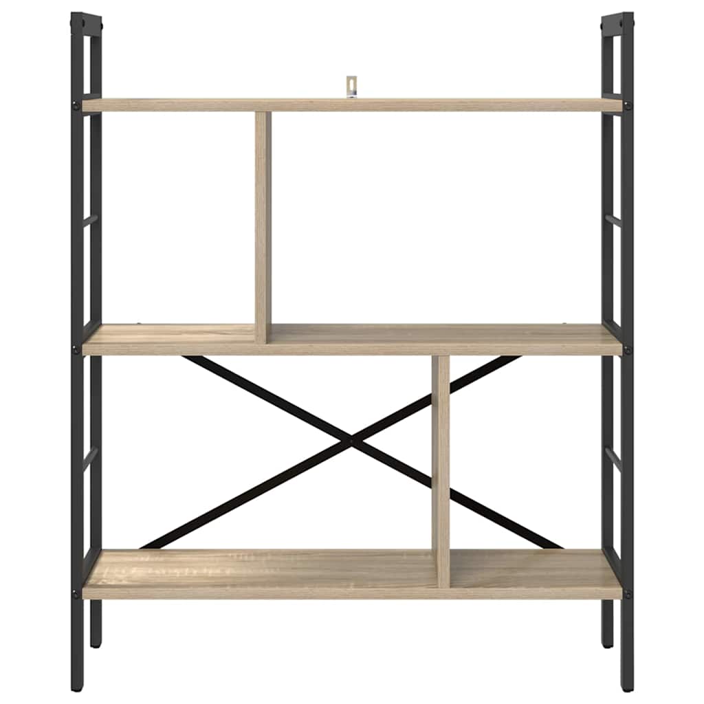 Bookcase Sonoma Oak 75 x 30 x 91 cm Engineered Wood
