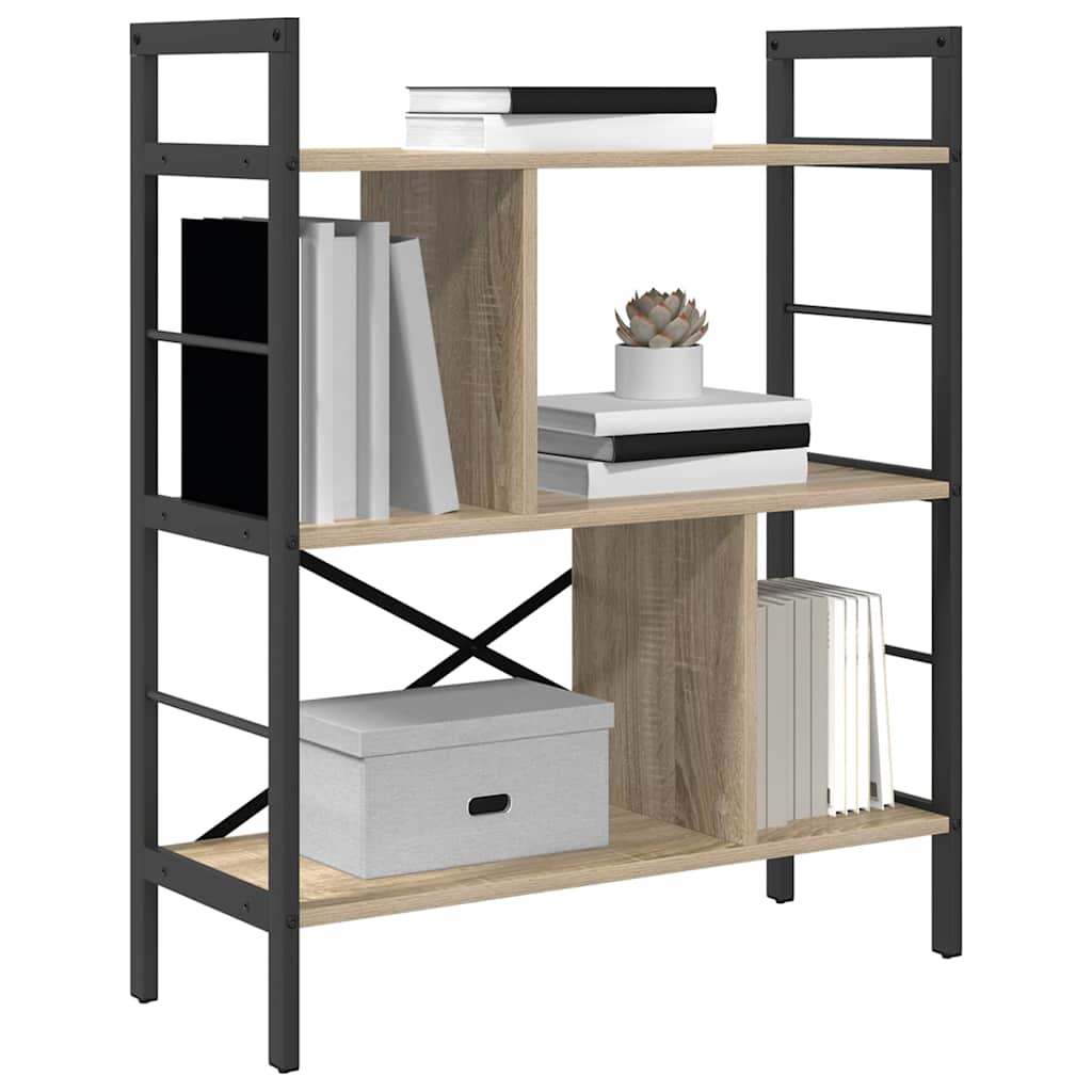 Bookcase Sonoma Oak 75 x 30 x 91 cm Engineered Wood
