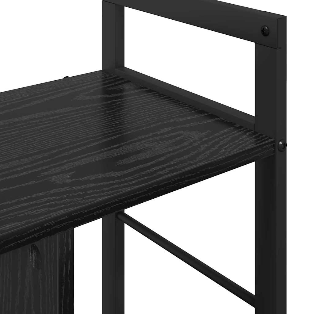 Grāmatu plaukts Melns ozols 75 x 30 x 58,5 cm Apstrādāta koksne