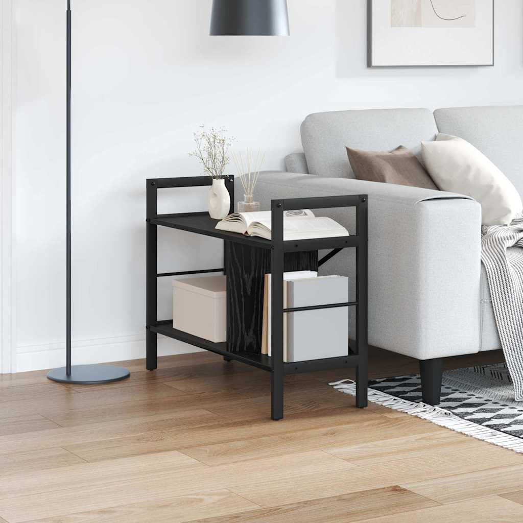 Grāmatu plaukts Melns ozols 75 x 30 x 58,5 cm Apstrādāta koksne