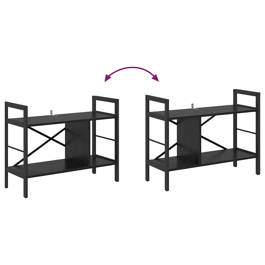 Grāmatu plaukts Melns ozols 75 x 30 x 58,5 cm Apstrādāta koksne
