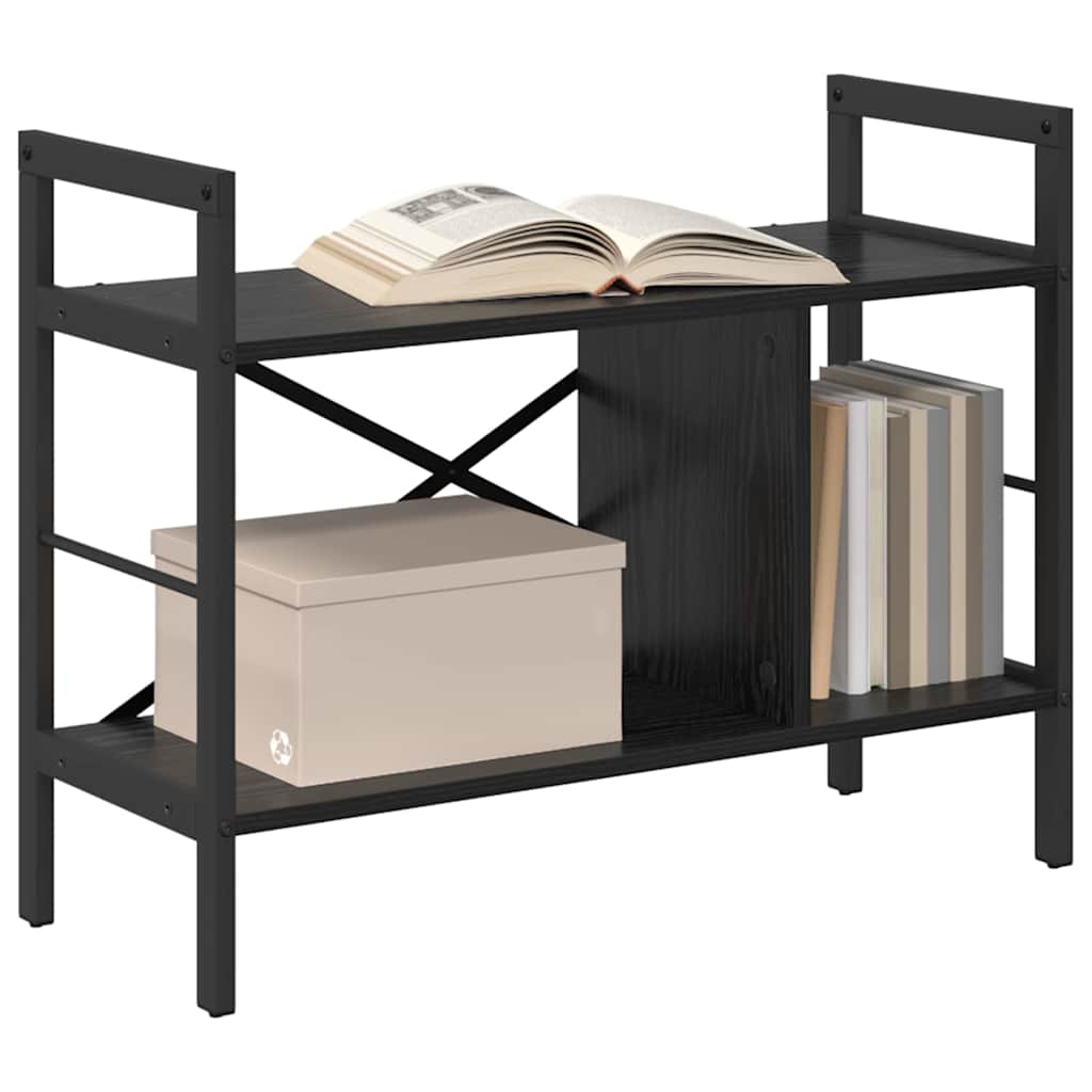 Grāmatu plaukts Melns ozols 75 x 30 x 58,5 cm Apstrādāta koksne