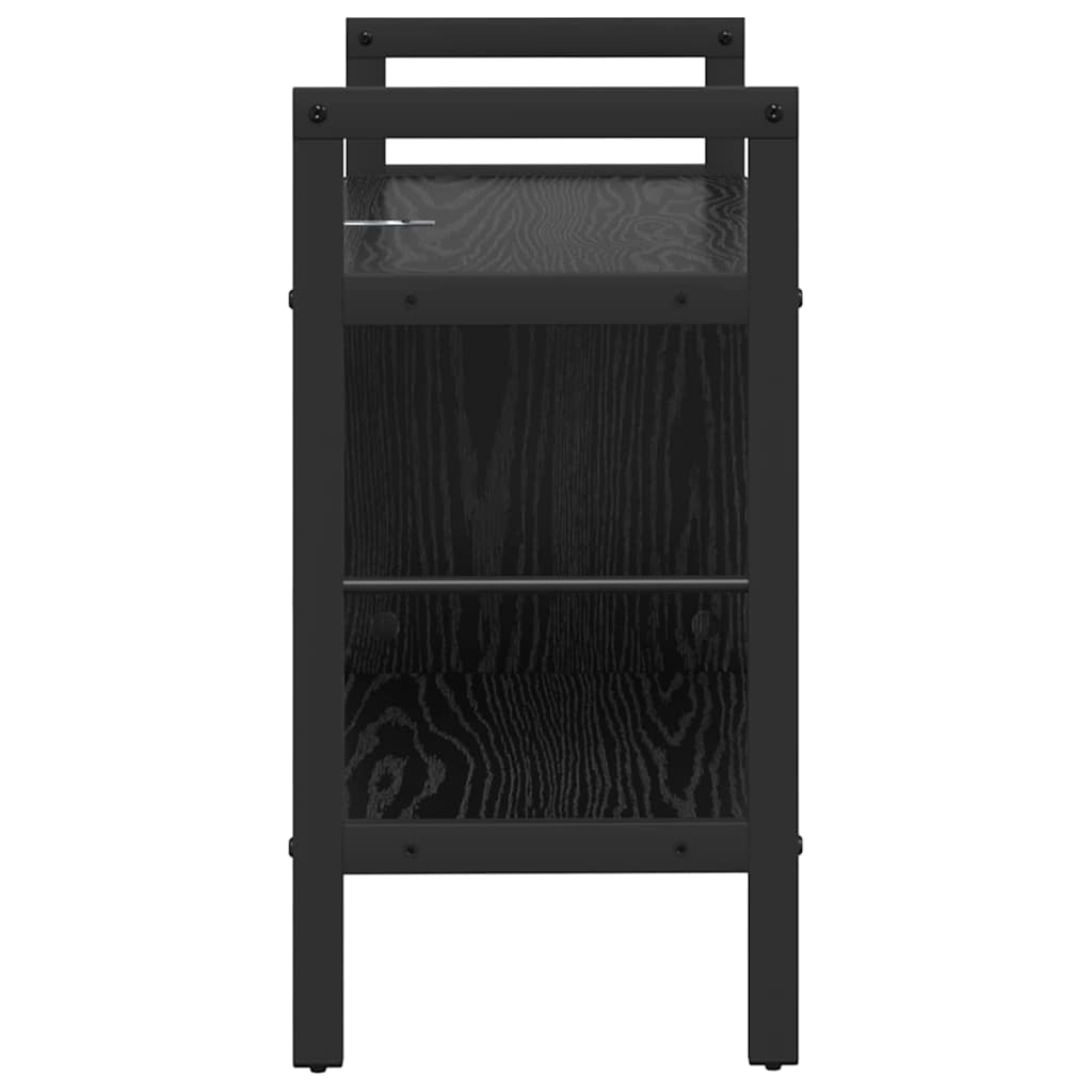 Grāmatu plaukts Melns ozols 75 x 30 x 58,5 cm Apstrādāta koksne