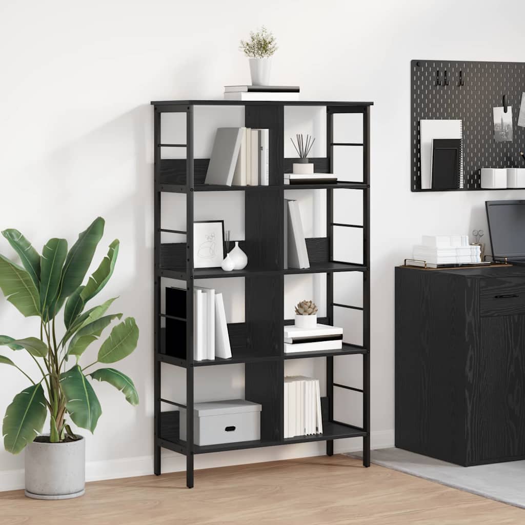 Bookshelf Black Oak 82 x 32 x 144.5 cm