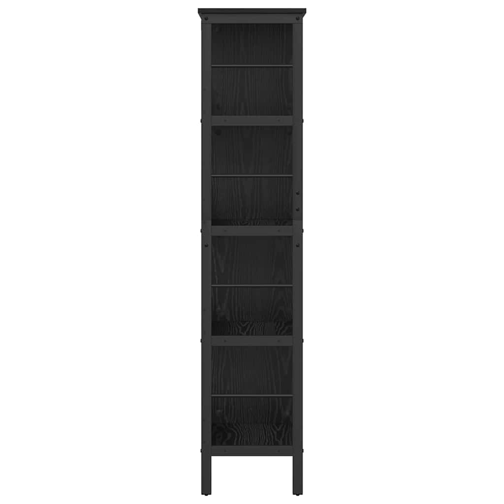 Bookshelf Black Oak 82 x 32 x 144.5 cm