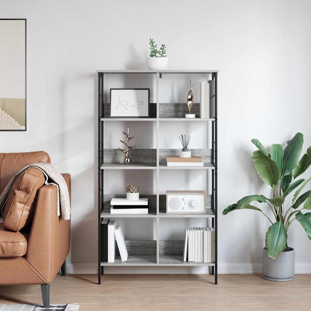Grāmatu plaukts Pelēks Sonoma 82 x 32 x 144,5 cm Inženierijas koksne