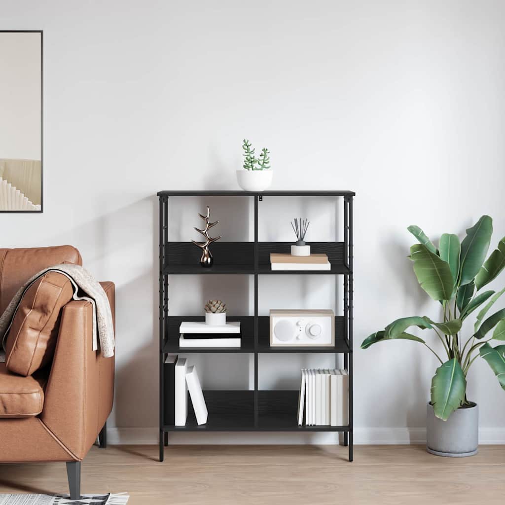 Knygų lentyna Juodas ąžuolas 82 x 32 x 112 cm Apdirbta mediena