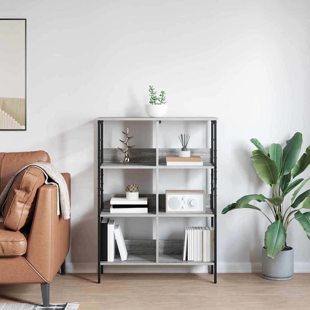Bookcase Grey Sonoma 82 x 32 x 112 cm Engineered Wood