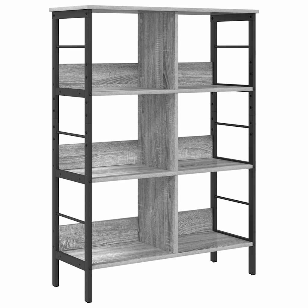 Bookcase Grey Sonoma 82 x 32 x 112 cm Engineered Wood