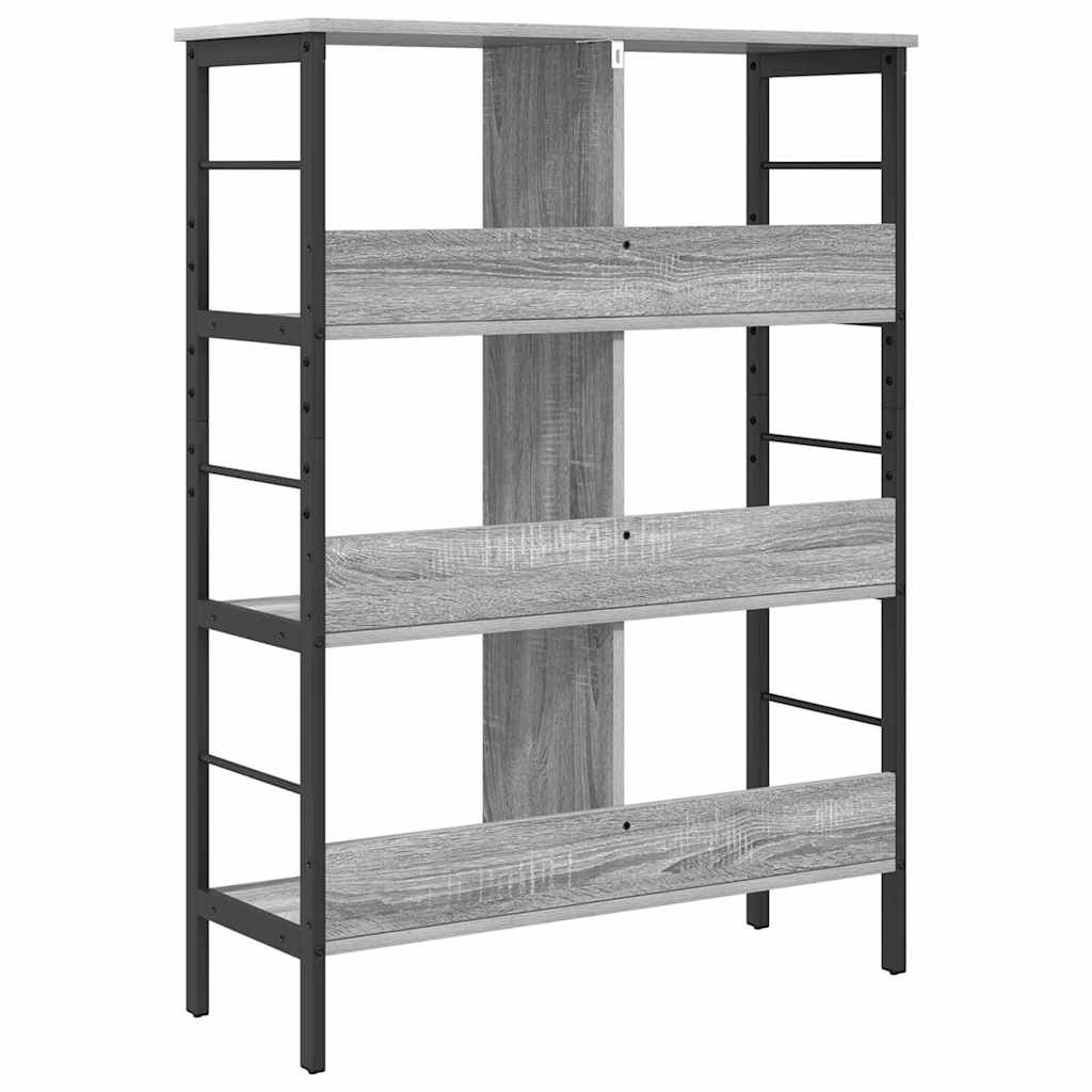Bookcase Grey Sonoma 82 x 32 x 112 cm Engineered Wood