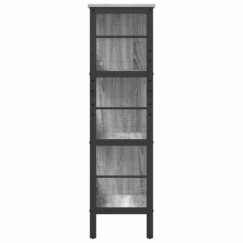 Bookcase Grey Sonoma 82 x 32 x 112 cm Engineered Wood